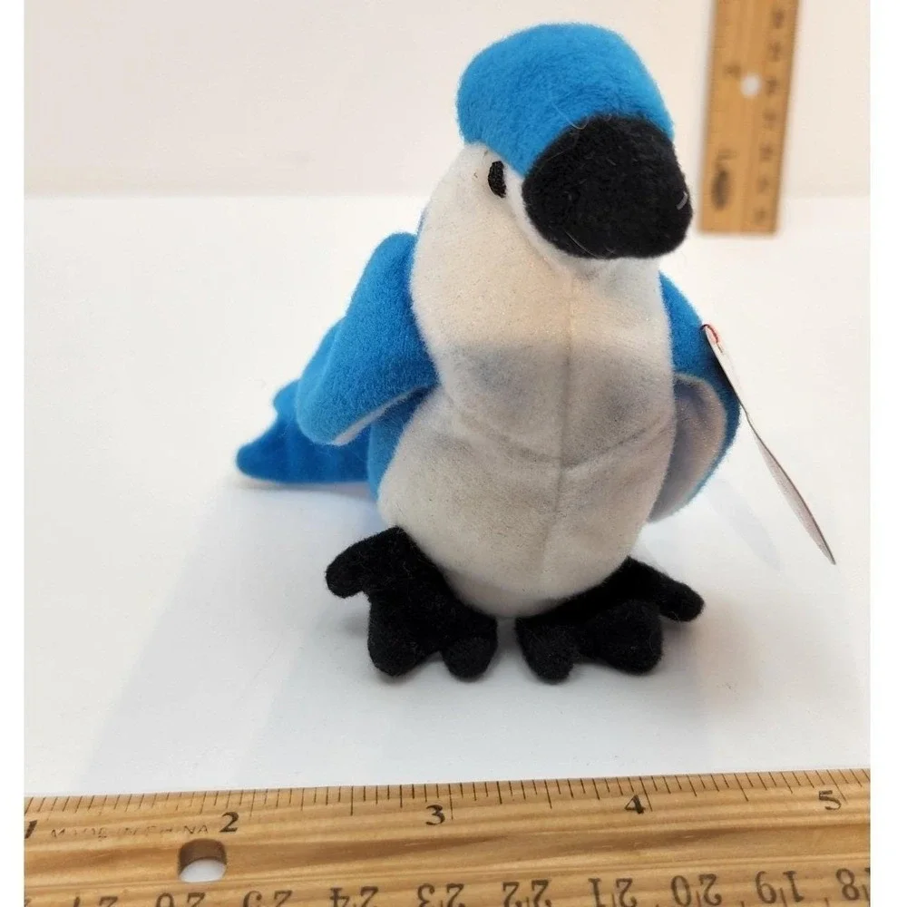 Ty Teenie Beanie Babies Rocket the Blue Jay 1999 McDonalds Plush Bird Toy